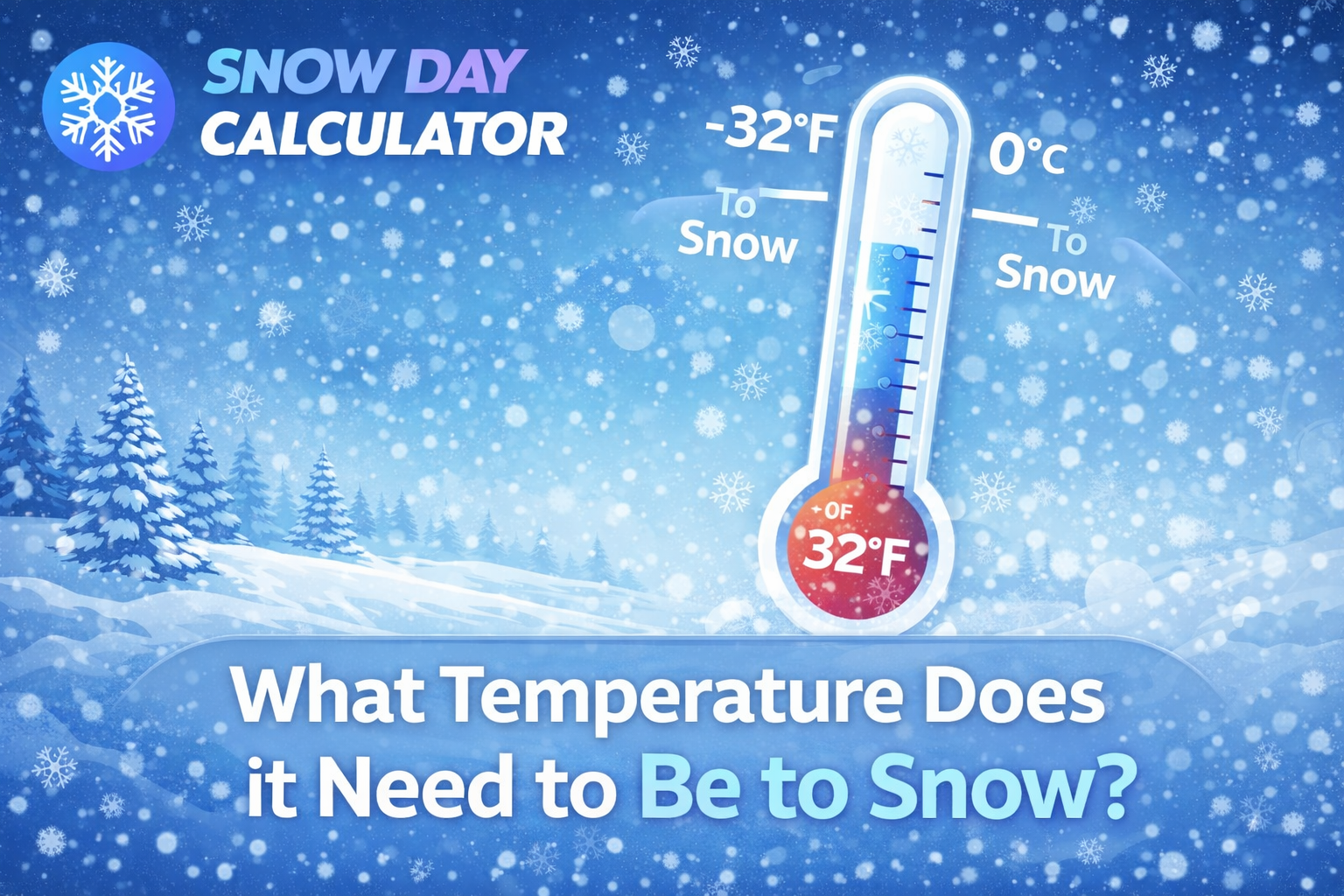 what temperature does it need to be to snow